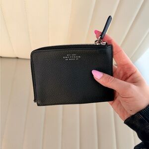 Smythson Panama small zip-around purse in crossgrain leather Pouch Luxury